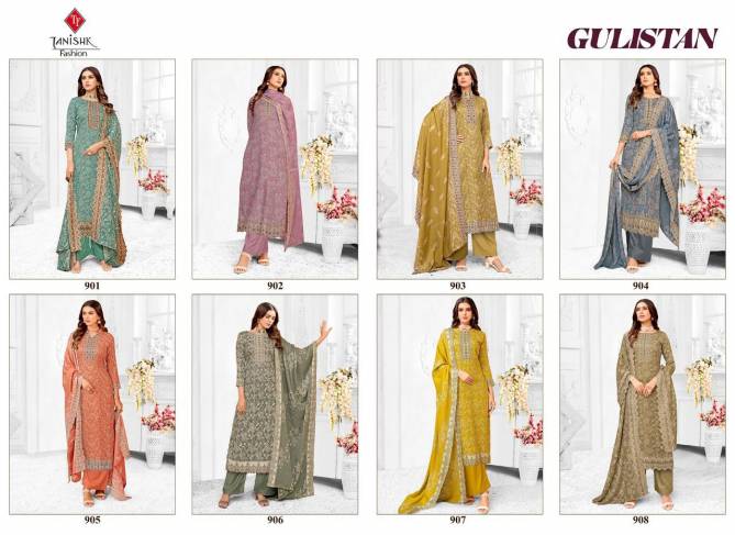 Tanishk Gulistan Designer Fancy Festive Wear Pashmina Wear Dress Material Collection